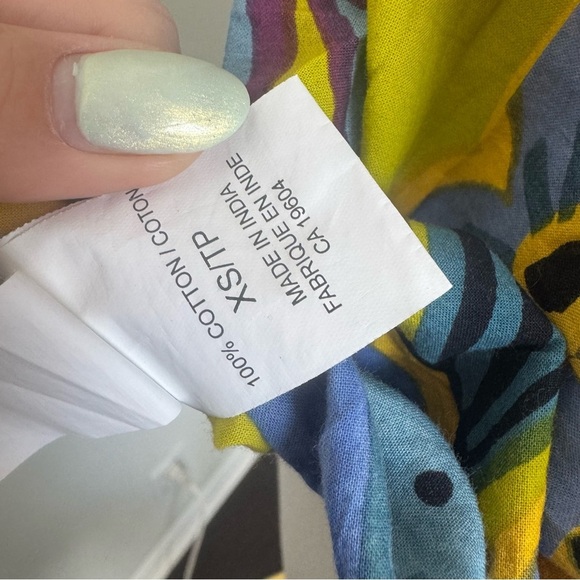 Y2K Urban Behaviour Floral Scarf Top – Boho Cottagecore Festival Blouse XS - Picture 6 of 6